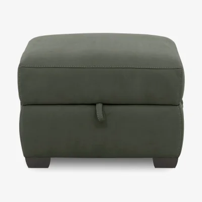 Furniture Village Brescia Fabric Storage Footstool - R352 Forest Green