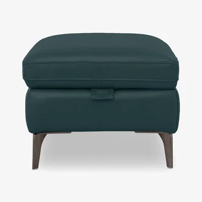 Furniture Village Morgan Leather Storage Footstool