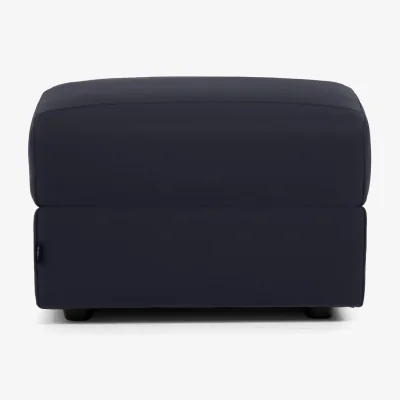 Furniture Village Nicoletti - Canto Rectangular TO Leather Storage Footstool - Torello Blu