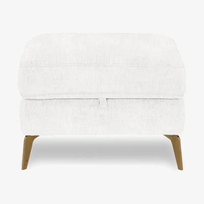 Furniture Village Eclipse Fabric Storage Footstool - Frost