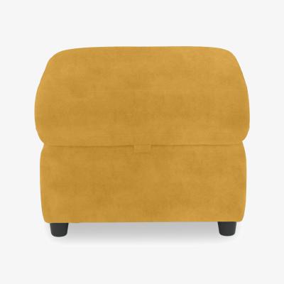 Furniture Village Dublin Fabric Storage Footstool - Velvet Giallo