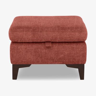 Furniture Village Zoom Fabric Storage Footstool - Red Maple