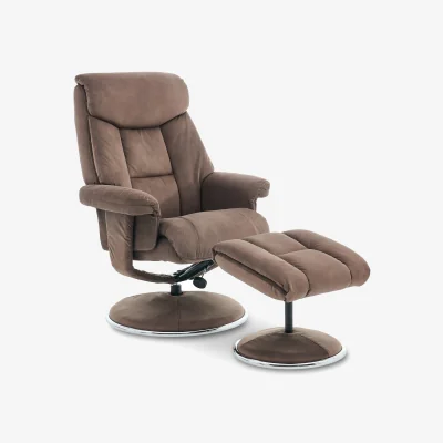 Furniture Village Bruges Fabric Swivel Chair and Footstool