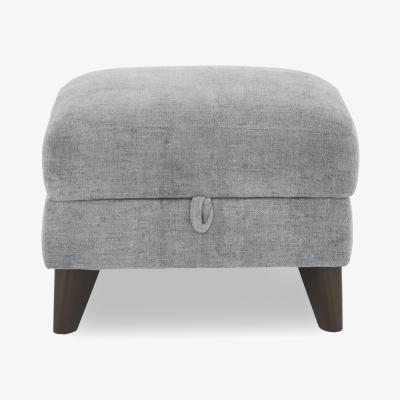 Furniture Village Dreamer Fabric Storage Footstool - Dove Grey