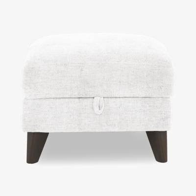 Furniture Village Dreamer Fabric Storage Footstool - Frost