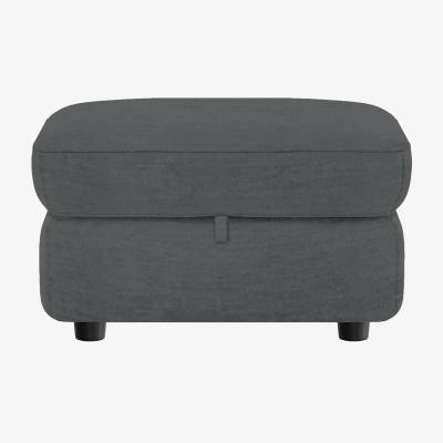 Furniture Village Medio Fabric Storage Footstool - R20 Pewter