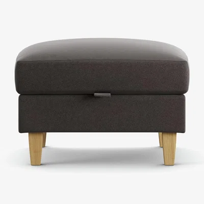 Habitat Habitat Felin Velvet Storage Footstool - Slate Grey