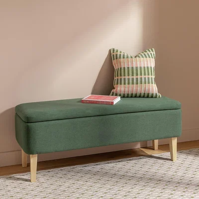 Habitat Habitat Ren Large Fabric Ottoman - Green