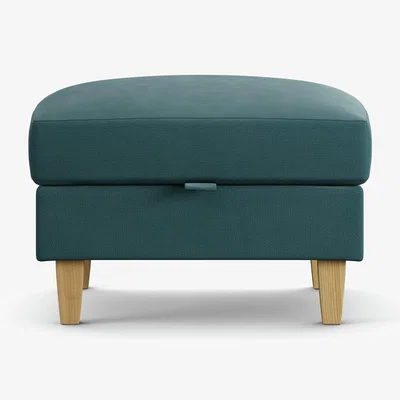 Habitat Habitat Felin Fabric Storage Footstool - Teal