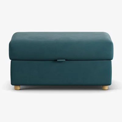Habitat Habitat Holmfirth Fabric Footstool - Teal