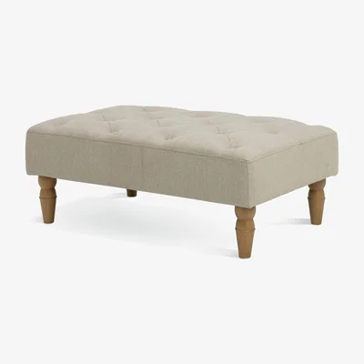 Habitat Habitat Barnwell Fabric Footstool - Natural