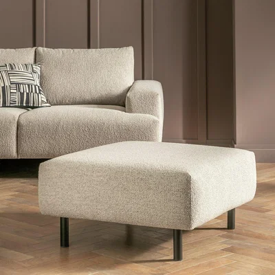 Habitat Habitat Julien Fabric Footstool - Beige
