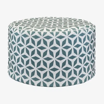 Habitat Streetwize Grey and White Geometric Pattern Ottoman