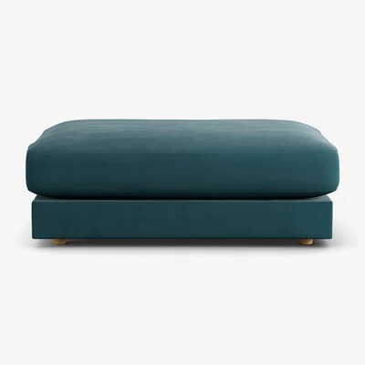 Habitat Habitat Ayr Fabric Footstool - Teal