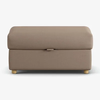 Habitat Habitat Holmfirth Fabric Footstool - Biscuit