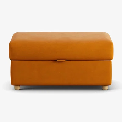 Habitat Habitat Holmfirth Fabric Footstool - Orange