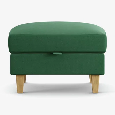 Habitat Habitat Felin Fabric Storage Footstool - Green