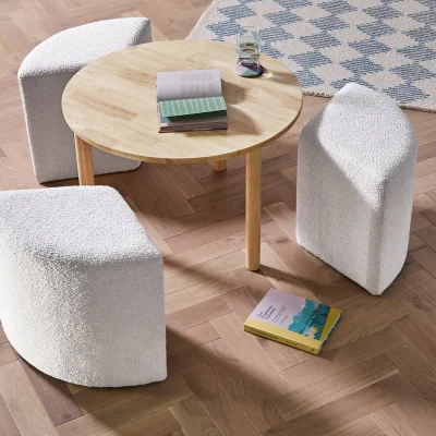 Habitat Habitat Harriet Coffee Table and Pouffes - Natural