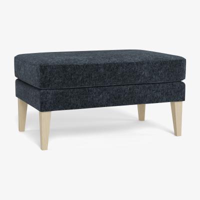 Heal's Heal's Richmond Ottoman Boucle Velvet Space Walnut Stained Oak Feet