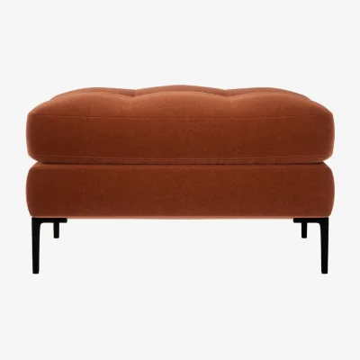 Heal's Heal's Eton Footstool Loop Twill Midnight Black Feet