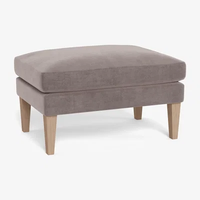 Heal's Heal's Wallis Ottoman Smart Luxe Velvet Mushroom Tinted Ash Feet