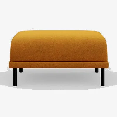 Heal's Heal's Harri Footstool Smart Luxe Velvet Cognac