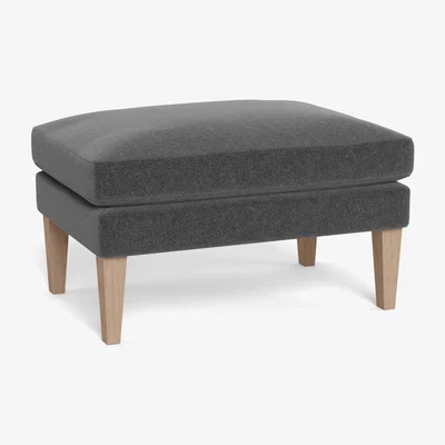 Heal's Heal's Wallis Ottoman Melton Wool Granite Tinted Ash