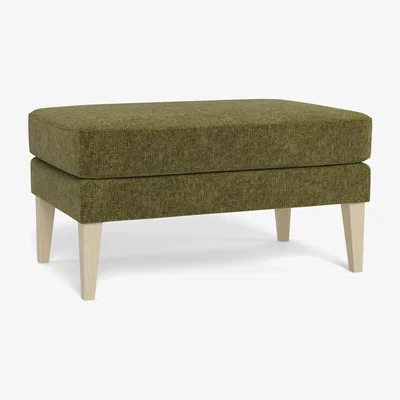 Heal's Heal's Richmond Ottoman Boucle Velvet Wilder Black Beech Feet