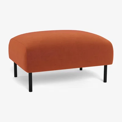 Heal's Heal's Alto Ottoman Velvet Russet Black Feet