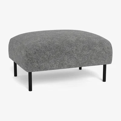 Heal's Heal's Alto Ottoman Melton Wool Shale Black Feet