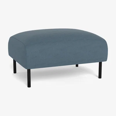 Heal's Heal's Alto Ottoman Capelo Linen-Cotton Mineral Black Feet