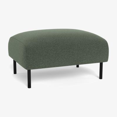 Heal's Heal's Alto Ottoman Linen Shadow Black Feet