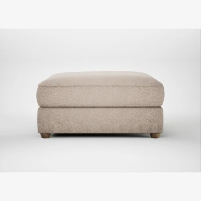 Heal's Heal's Tailor Square Footstool Loop Twill Ochre Black Feet