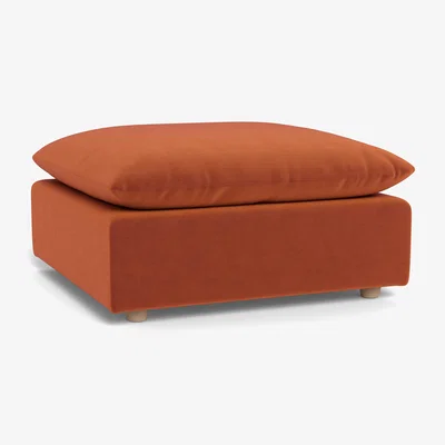 Heal's Heal's Astrid Ottoman Velvet Russet Walnut Stained Feet