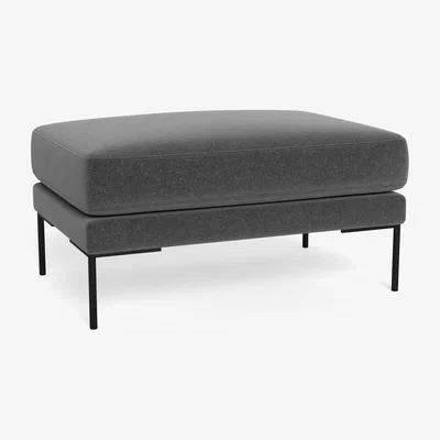 Heal's Heal's Torrington Ottoman Melton Wool Granite Black Feet