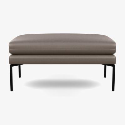 Heal's Heal's Matera Large Ottoman Siena Cotton Natural Stainless Steel Foot