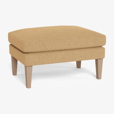 Heal's Heal's Wallis Ottoman Smart Linen Mix Sand Natural Ash Feet