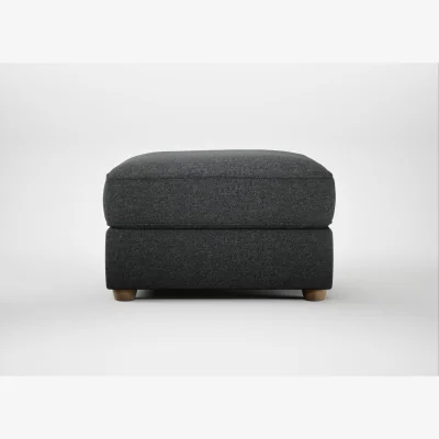 Heal's Heal's Tailor Rectangular Footstool Melton Wool Granite Natural Feet