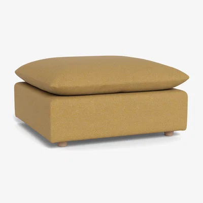 Heal's Heal's Astrid Ottoman Boucle Tweed Citrine Natural Beech Feet