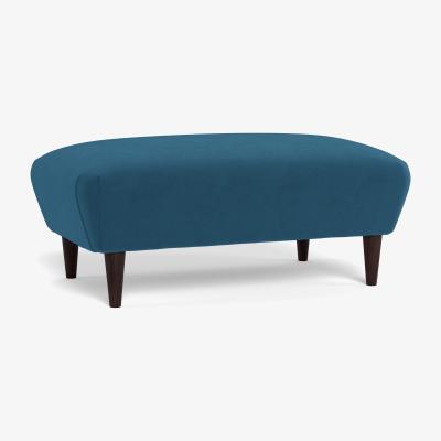 Heal's Heal's Somerset Footstool Boucle Velvet Rocky Natural Beech Feet