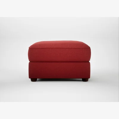 Heal's Heal's Tailor Rectangular Footstool Melton Wool Red Oxide Walnut Stained Feet