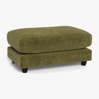 Heal's Heal's Snooze Footstool Boucle Velvet Wilder Black Feet