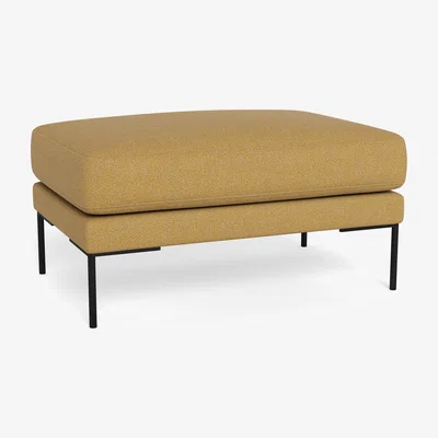 Heal's Heal's Torrington Ottoman Boucle Tweed Citrine Black Feet
