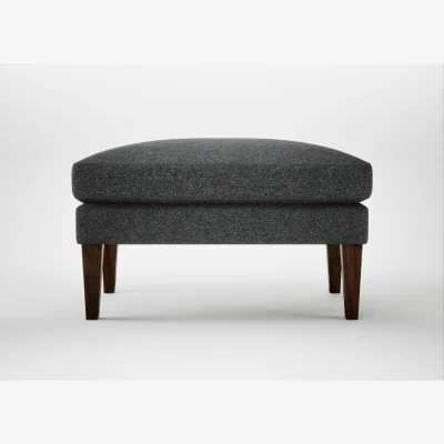 Heal's Heal's Wallis Ottoman Cotton Velvet Russet Natural Feet