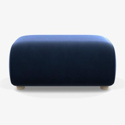 Heal's Heal's Lilli Ottoman Smart Velvet Dusk Natural Beech Feet