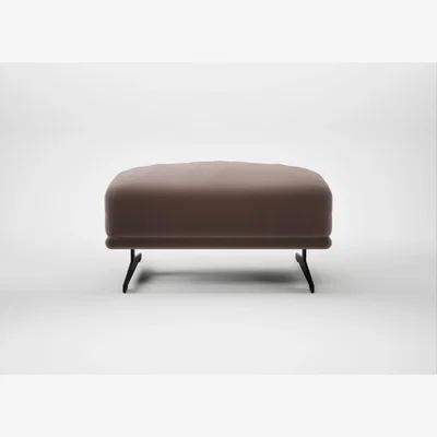 Heal's Heal's Novara Ottoman Smart Velvet Mouse Black Feet