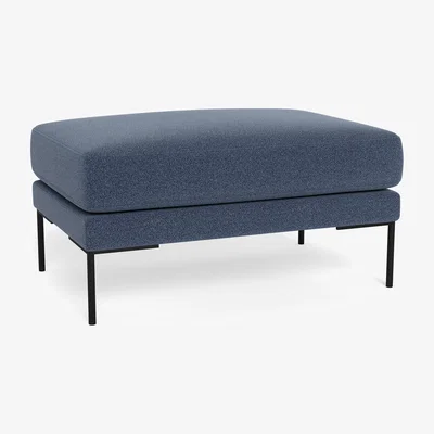 Heal's Heal's Torrington Ottoman Boucle Indigo Black Feet