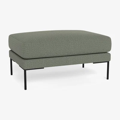 Heal's Heal's Torrington Ottoman Boucle Tweed Lapis Black Feet