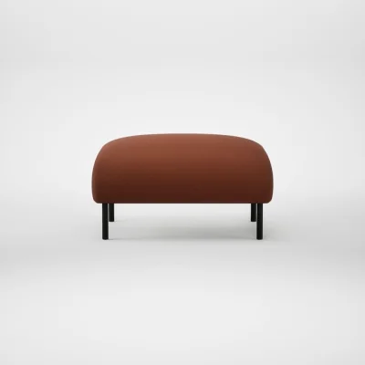 Heal's Heal's Alto Ottoman Smart Cotton Linen Rust Black Feet