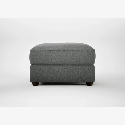 Heal's Heal's Tailor Rectangular Footstool Boucle Steel Walnut Stained Feet